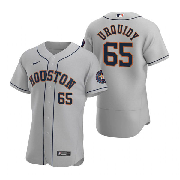  Men's Houston Astros #65 Jose Urquidy Nike Gray Road Flexbase Jersey 