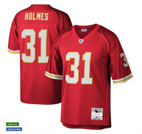 Men's Kansas City Chiefs #31 Priest Holmes Mitchell & Ness Red 2002 Legacy Throwback Football Jersey 