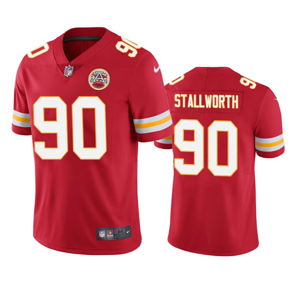  Men's Kansas City Chiefs #90 Taylor Stallworth Nike Red Vapor Untouchable Limited Player Jersey 