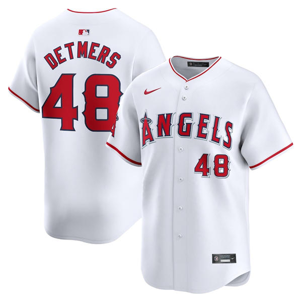  Men's Los Angeles Angels #48 Reid Detmer Nike White Home Limited  Jersey 