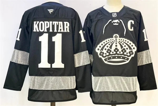  Men's Los Angeles Kings #11 Anze Kopitar Fanatics Black Alternate Premium Player Jersey 