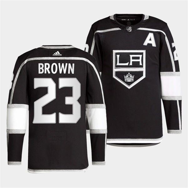  Men's Los Angeles Kings #23 Dustin Brown adidas Black Home Premier Player Jersey 