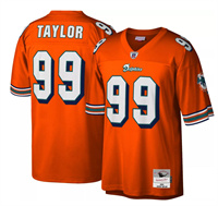  Men's Miami Dolphins Retired Player #99 Jason Taylor Orange Alternate 1994 Mitchell & Ness Throwback Jersey 