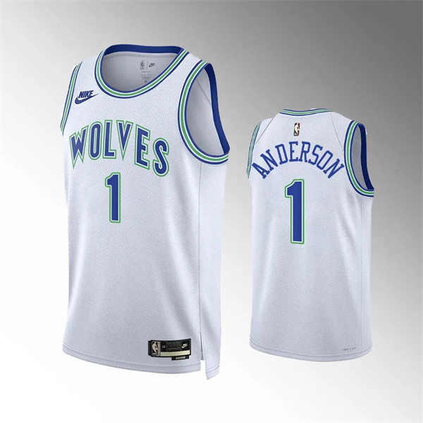  Men's Minnesota Timberwolves #1 Kyle Anderson 2023-24 Classic Edition Jersey White 