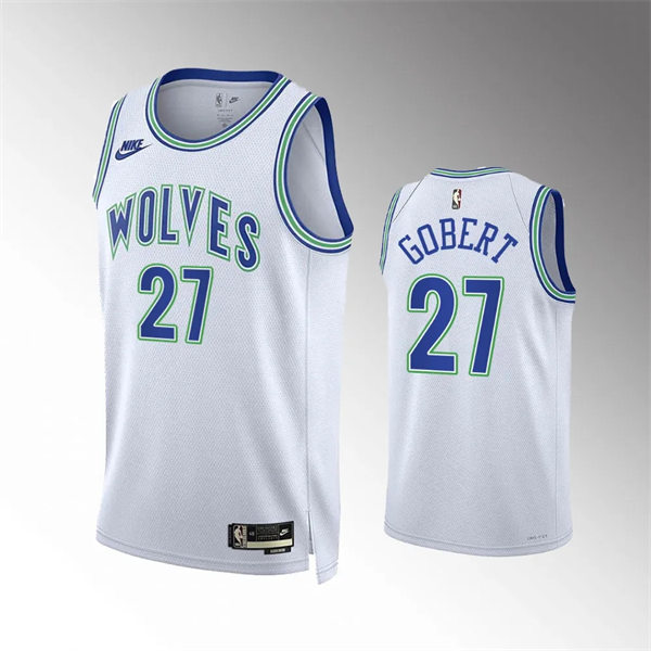  Men's Minnesota Timberwolves #27 Rudy Gobert 2023-24 Classic Edition Jersey White 