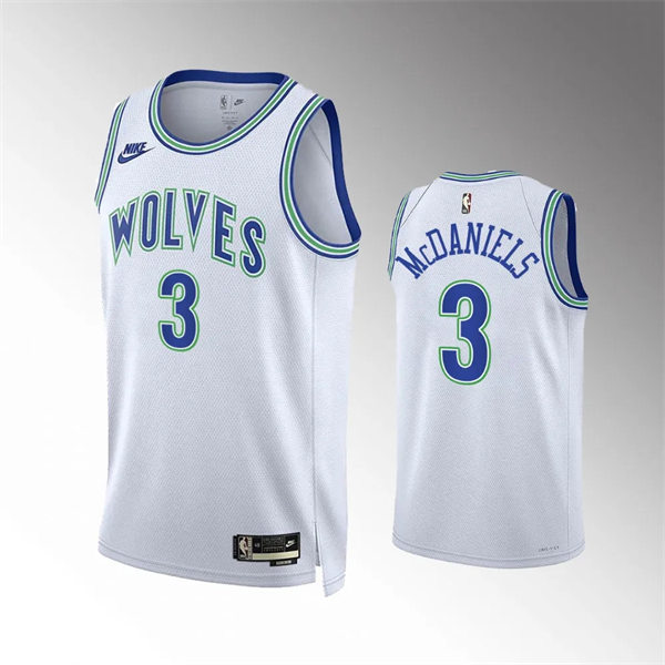  Men's Minnesota Timberwolves #3 Jaden McDaniels 2023-24 Classic Edition Jersey - White 