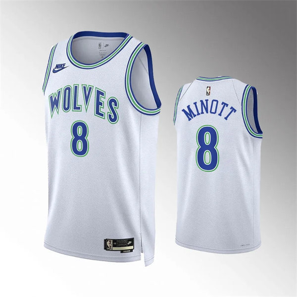  Men's Minnesota Timberwolves #8 Josh Minott 2023-24 Classic Edition Jersey White 