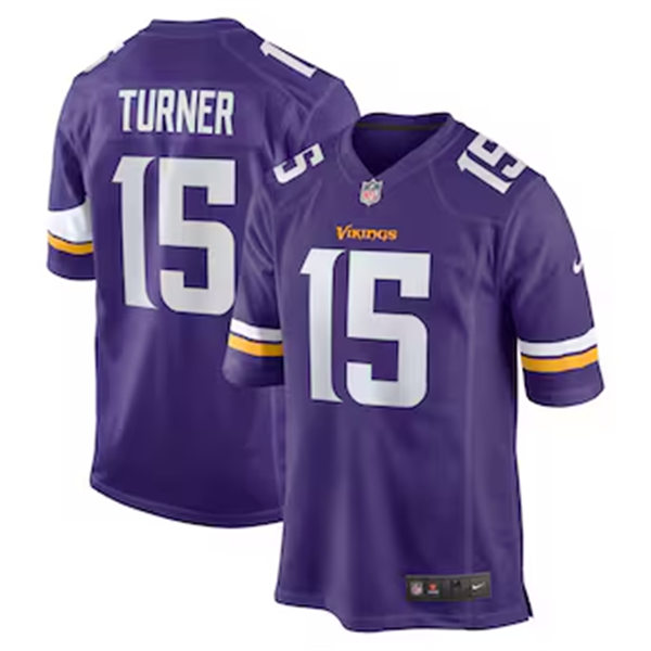  Men's Minnesota Vikings #15 Dallas Turner Nike Purple F.U.S.E. Vapor Limited Jersey 