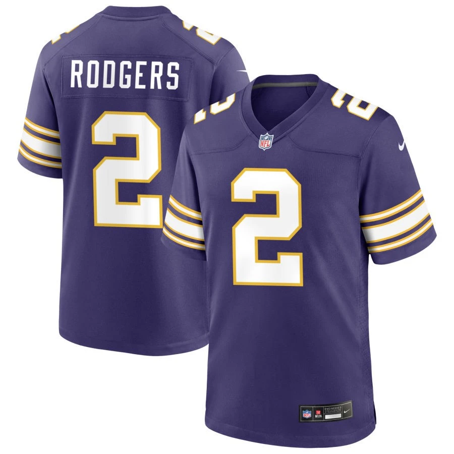 Men's Minnesota Vikings #2 Isaiah Rodgers Nike Purple Classic F.U.S.E. Limited Jersey 