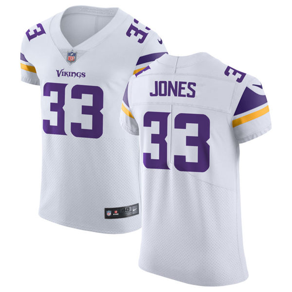 Men's Minnesota Vikings #33 Aaron Jones Nike White Vapor Untouchable Limited Palyer Jersey 