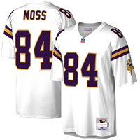  Men's Minnesota Vikings #84 Randy Moss Mitchell & Ness White 1998 Retired Player Replica Jersey-2 