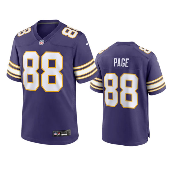  Men's Minnesota Vikings #88 Alan Page Purple Classic F.U.S.E. Limited Jersey 