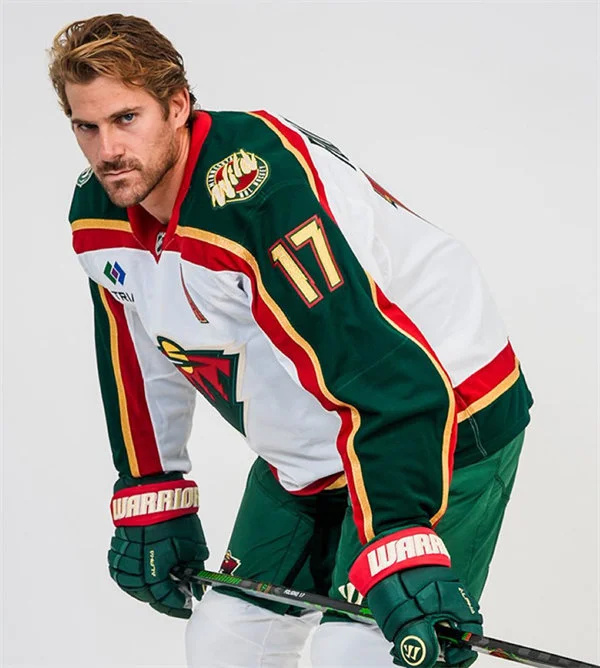  Men's Minnesota Wild #17 Marcus Foligno Fanatics White 25th Anniversary Premium Jersey 