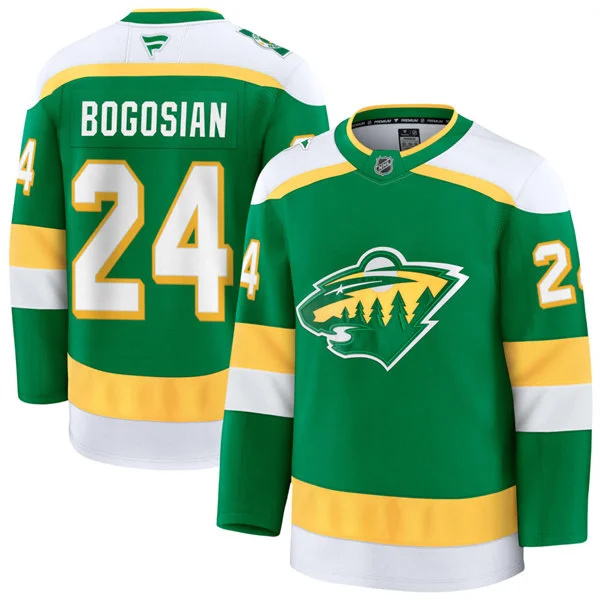  Men's Minnesota Wild #24 Zach Bogosian Fanatics Green Alternate Premium Jersey 