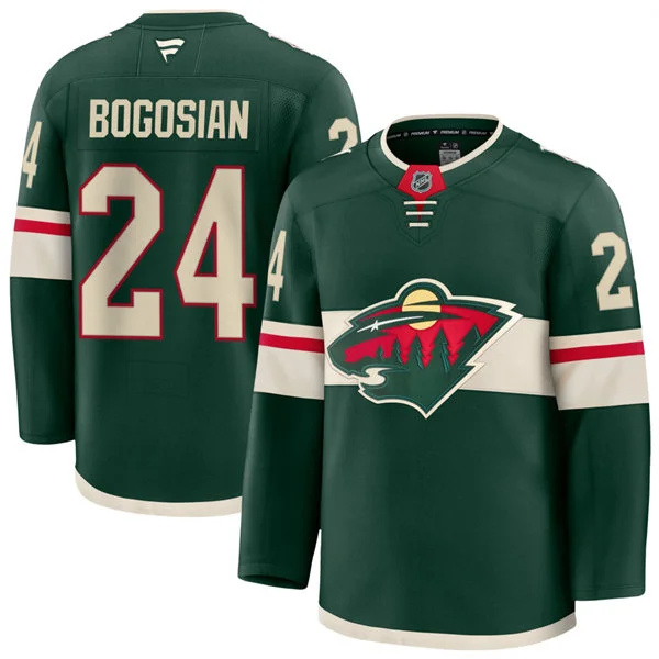  Men's Minnesota Wild #24 Zach Bogosian Fanatics Home Green Premium Player Jersey 