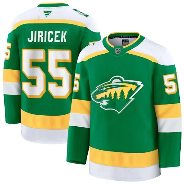  Men's Minnesota Wild #55 David Jiricek Fanatics Green Alternate Premium Jersey 