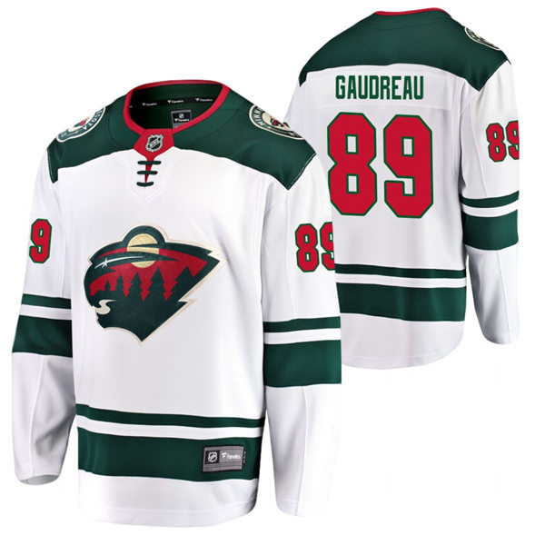  Men's Minnesota Wild #89 Frederick Gaudreau Adidas Away White Jersey 