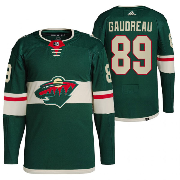  Men's Minnesota Wild #89 Frederick Gaudreau Adidas Home Green Jersey 