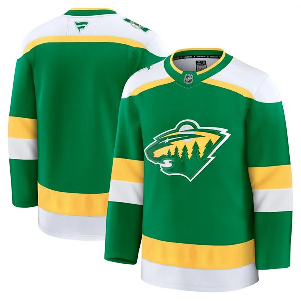  Men's Minnesota Wild Blank Fanatics Green Alternate Team Jersey 
