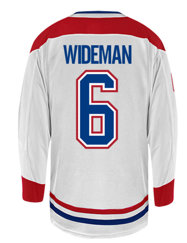  Men's Montreal Canadiens #6 Chris Wideman White Away Jersey 