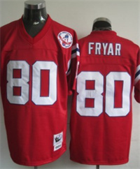  Men's New England Patriots #80 Irving Fryar Red Throwback Jersey 