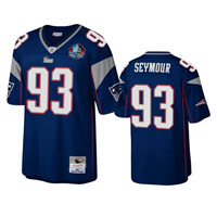  Men's New England Patriots #93 Richard Seymour Navy Mitchell & Ness 2003 Legacy Throwback Jersey 