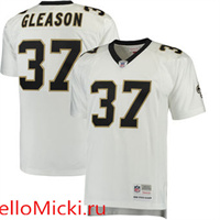  Men's New Orleans Saints #37 Steve Gleason Mitchell & Ness White 2006 Retired Player Throwback Jersey 