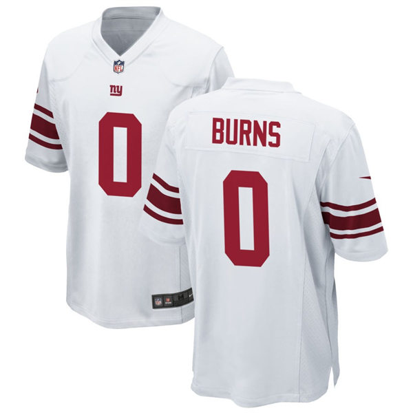  Men's New York Giants #0 Brian Burns Nike White Limited Jersey 