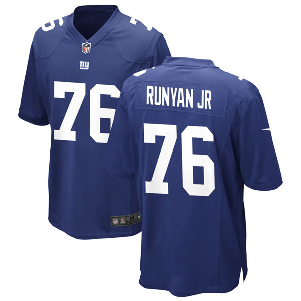  Men's New York Giants #76 Jon Runyan Jr. Nike Royal Team Color Vapor Untouchable Limited Jersey 