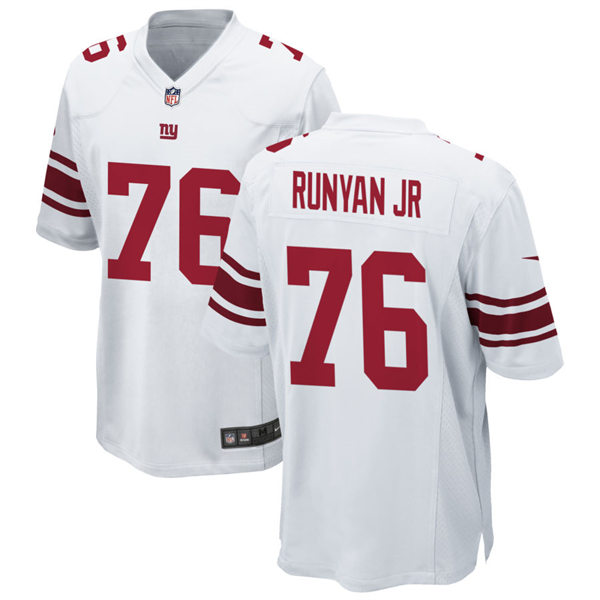  Men's New York Giants #76 Jon Runyan Jr. Nike White Limited Jersey 