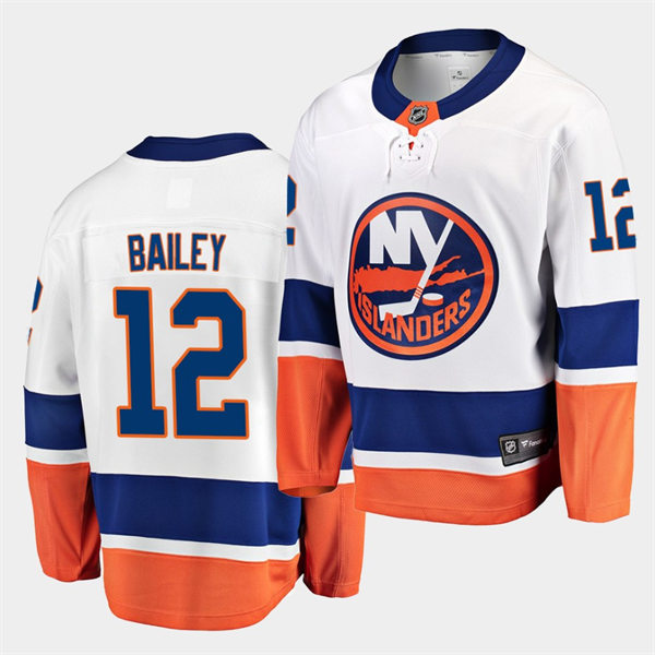  Men's New York Islanders #12 Josh Bailey adidas Away White Jersey 