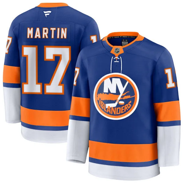  Men's New York Islanders Retired Player #17 Matt Martin Fanatics Royal Home Jersey 