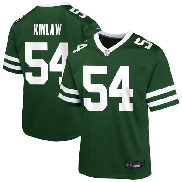  Men's New York Jets #54 Javon Kinlaw  Nike Green Legacy Game Jersey 