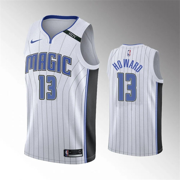  Men's Orlando Magic #13 Jett Howard White Association Edition Player Jersey 
