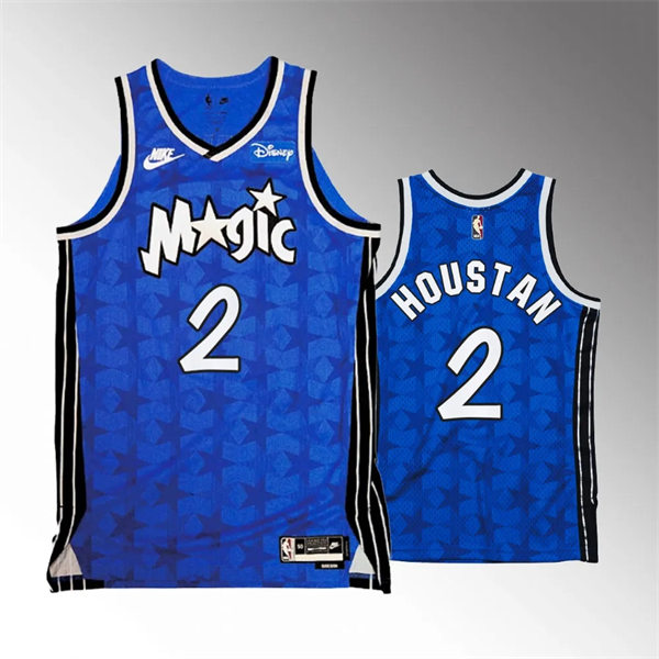  Men's Orlando Magic #2 Caleb Houstan 2023-24 Classic Edition Jersey - Blue 