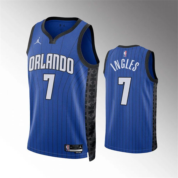  Men's Orlando Magic #7 Joe Ingles Blue Statement Edition Player Jersey 