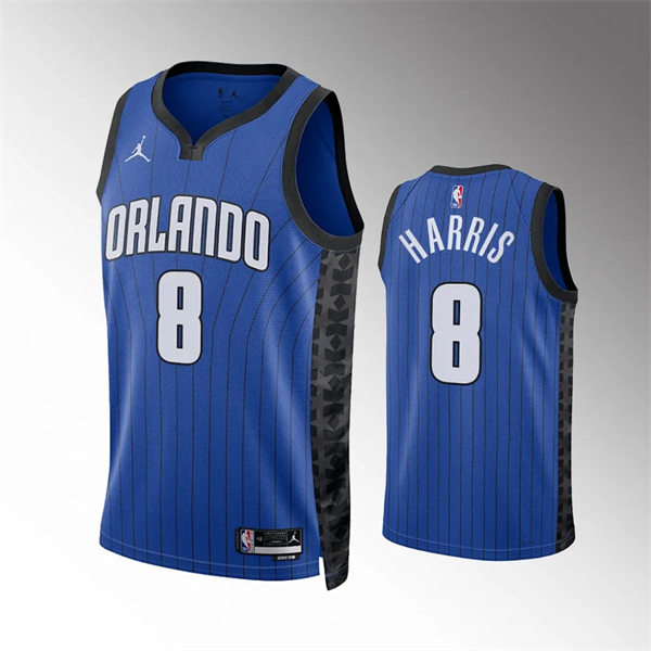  Men's Orlando Magic #8 Kevon Harris  Blue Statement Edition Player Jersey 