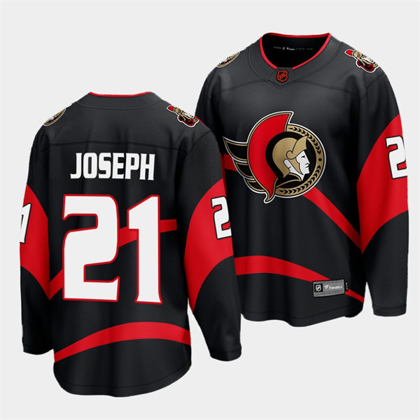  Men's Ottawa Senators #21 Mathieu Joseph Black 2022 Reverse Retro Primegreen Jersey 