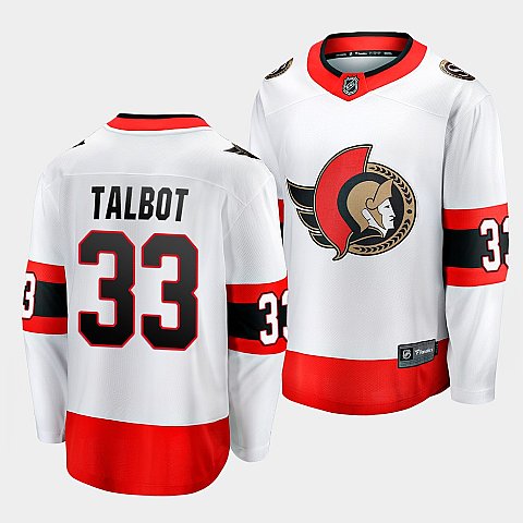  Men's Ottawa Senators #33 Cam Talbot Adidas White Away Player Jersey 