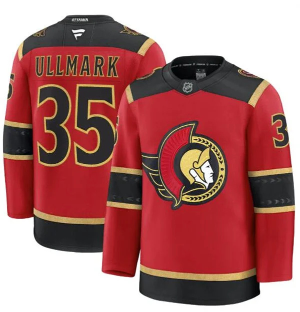  Men's Ottawa Senators #35 Linus Ullmark Fanatics 2025 Red Alternate Premium Jersey 