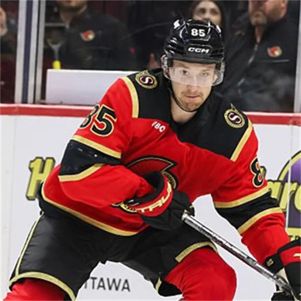  Men's Ottawa Senators #85 Jake Sanderson Fanatics 2025 Red Alternate Premium Jersey 