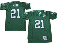  Men's Philadelphia Eagles #21 Eric Allen Light Green Throwback 99TH Jersey 