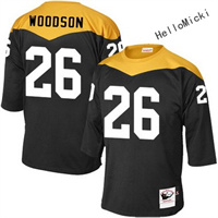  Men's Pittsburgh Steelers #26 Rod Woodson  Black Throwback VINTAGE 1967 Football jersey 