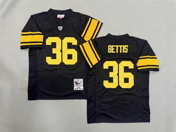  Men's Pittsburgh Steelers #36 Jerome Bettis Black Gold Legacy Throwback Jersey 