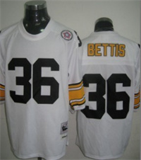  Men's Pittsburgh Steelers #36 Jerome Bettis White Throwback Jersey  