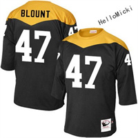  Men's Pittsburgh Steelers #47 mel blount Black Throwback VINTAGE 1967 Football jersey 