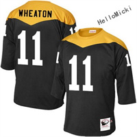  Men's Pittsburgh Steelers Current Players #11 markus wheaton Black Throwback VINTAGE 1967 Football jersey 