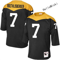  Men's Pittsburgh Steelers Current Players #7 ben roethlisberger Black Throwback VINTAGE 1967 Football jersey 