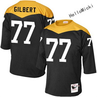  Men's Pittsburgh Steelers Current Players #77 marcus gilbert Black Throwback VINTAGE 1967 Football jersey 