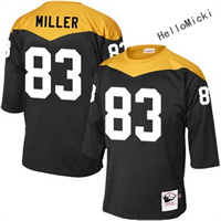  Men's Pittsburgh Steelers Current Players #83 heath miller Black Throwback VINTAGE 1967 Football jersey 